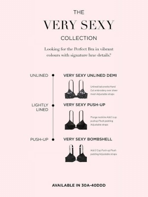 Black Victoria Secret Obsessed Push Up Bras | WTXOS2146