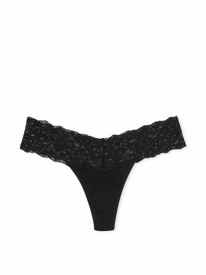 Black Victoria Secret Posey Lace Underwear | SOVQB3894