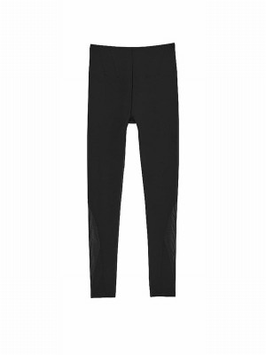 Black Victoria Secret Pure 7/8 Length VS Elevate Corset Leggings | VCDOM5276