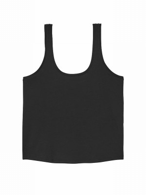 Black Victoria Secret Pure Cotton Flowy Tops | BXPWV4126