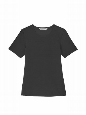 Black Victoria Secret Pure Elevate™ Stretch T Shirts | ATPDZ5247