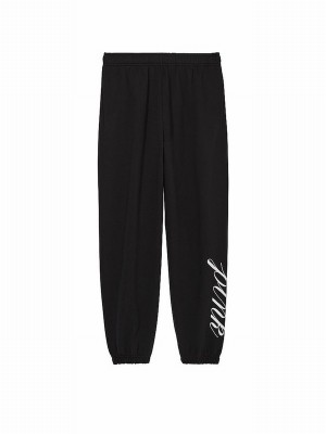 Black Victoria Secret Pure Fleece Joggers | KORFM3682