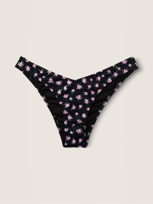 Black Victoria Secret Pure Floralzilian Bikini Bottom | BNEVT3946
