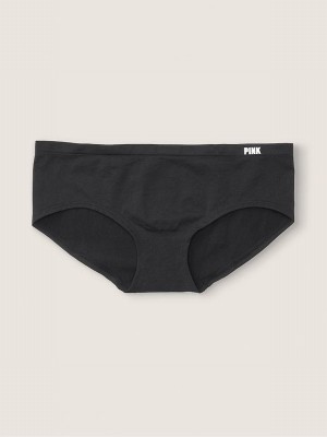 Black Victoria Secret Pure Hipster Seamless Underwear | SMIAY8327