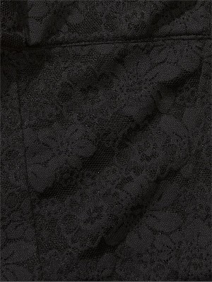 Black Victoria Secret Pure Lace Corset Lingerie | KEQJZ5302