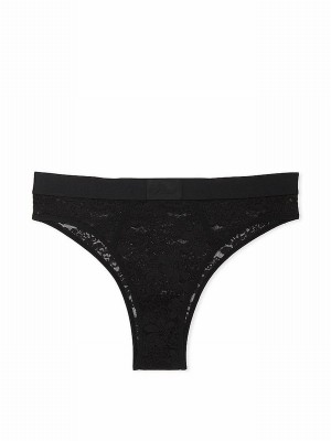 Black Victoria Secret Pure Lacezilian Logo Underwear | KSRIB7069