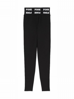 Black Victoria Secret Pure Logo Seamless Leggings | PGOAU2489