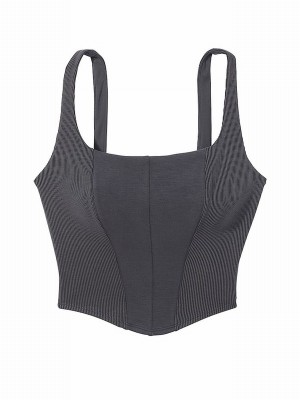 Black Victoria Secret Pure Modal Corset Tops | EOSZJ8029