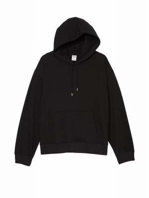 Black Victoria Secret Pure Oversized Premium Fleece Oversized Hoodie | RAOEU9236