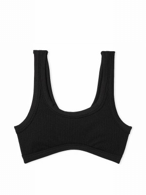 Black Victoria Secret Pure Seamless Low Impact Sports Bra | VPWSB5637
