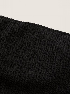 Black Victoria Secret Pure Strapless Crinkle Bikini Top | YIJFK8304