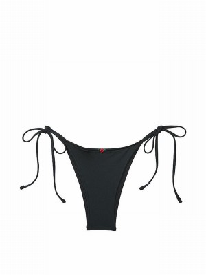 Black Victoria Secret Pure Tie Side Frankiesmary Bikini Bottom | MYIJG0243