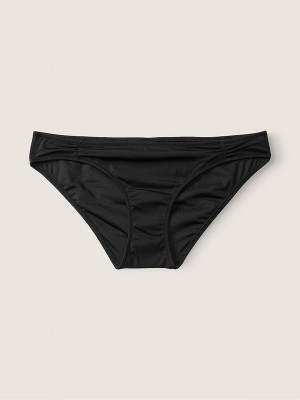 Black Victoria Secret Ruched Fronts Bikini Bottom | UBOAC1906