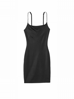 Black Victoria Secret Shine Shaping Slip Nightwear | TNIRZ3507