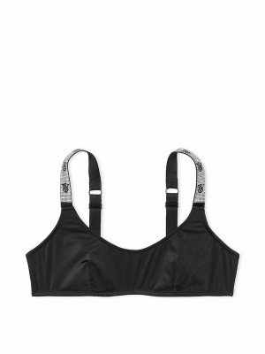 Black Victoria Secret Smooth Shine Straplette Bras | EMBLH2638