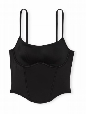 Black Victoria Secret Soft Stretch Corset Top Lingerie | TXUSE1042