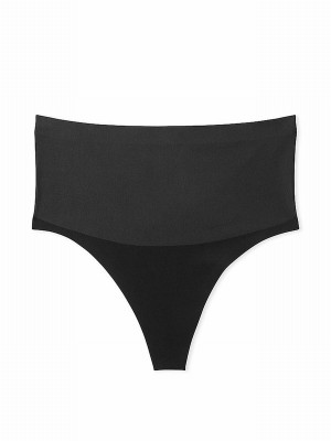 Black Victoria Secret Thong Shaping Underwear | QJRTC8691