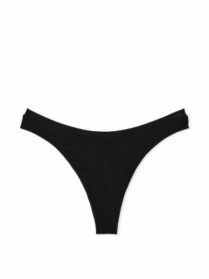 Black Victoria Secret Thong Underwear | XNZGD6029
