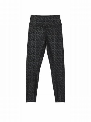 Black Victoria Secret VSX Lace Leather Leggings | DRXIO7452