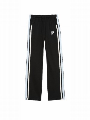 Black Victoria Secret Wide Leg Fleece Joggers | FCXOG8642