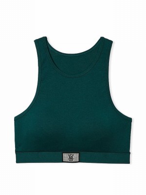 Black / Dark Green Victoria Secret Ivylette Low Impact Bras | BVQOA2756