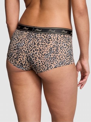 Black / Leopard / Burgundy / Pink Victoria Secret Black/Leopard/Burgundy/Short Logo 5 Pack Underwear | VMKYA8259
