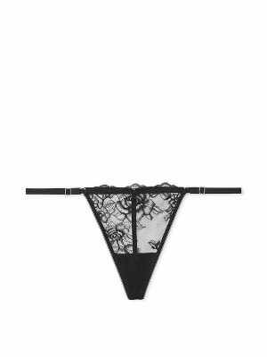 Black / Rose Victoria Secret G String Lace Underwear | YQVKA5213