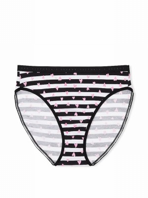 Black / White / Grey / Pink Victoria Secret Brief Logo 7 Pack Underwear | JAVQI3259