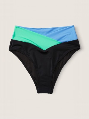 Blue Victoria Secret Cornflower Colour Block Cross Over Bikini Bottom | CIJGO7038
