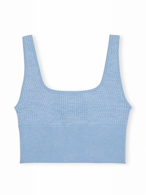 Blue Victoria Secret Denim Seamless Low Impact Bras | BLXGU9436