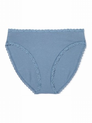 Blue Victoria Secret Faded Denim Brief Underwear | HKPJR1046