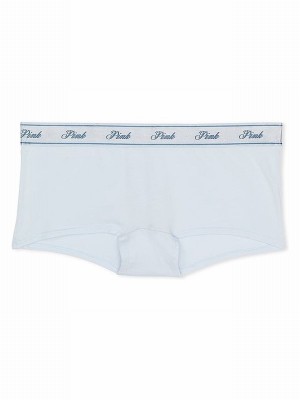 Blue Victoria Secret Hydgrangea Cotton Logo Underwear | IPTHR5407