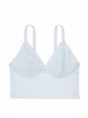 Blue Victoria Secret Hydrangea Dainty Dot Lacelette Bras | ROEGV0298