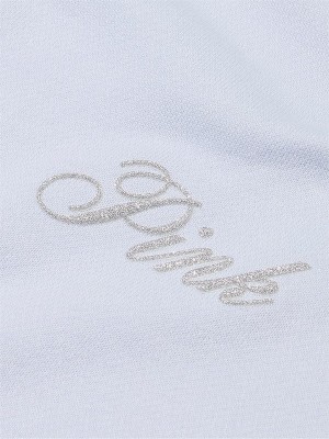 Blue Victoria Secret Hydrangea Zip Up Diamante Fleece Hoodie | NUOLR1924