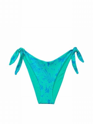 Blue Victoria Secret Shells Tie Side High Leg Bikini Bottom | ZXORY2417