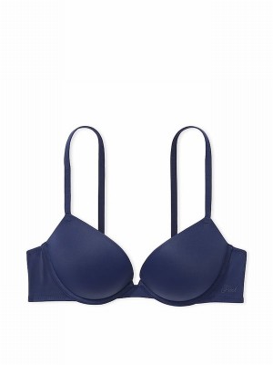 Blue / Navy Victoria Secret Midnight Super Push Up Bras | KLAEB0983