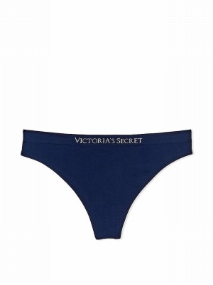 Blue / Navy Victoria Secret Noir Thong Underwear | NDZCQ0256