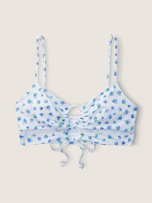 Blue / White Victoria Secret Morning Sky Cutout Bikini Top | APDSF8907