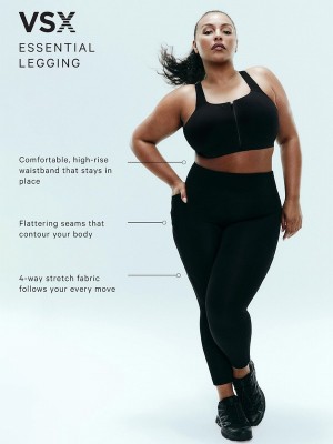 Brown Victoria Secret Caramel 7/8 Length VS Essential Pocket Leggings | ATLXJ4297