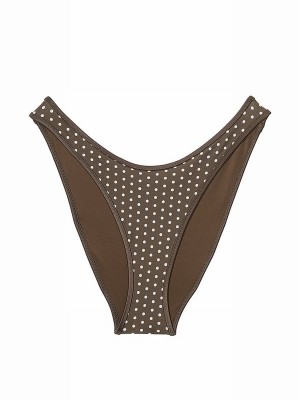 Brown Victoria Secret Classic Dot Frankies Golden Hour Bikini Bottom | HINKV4528
