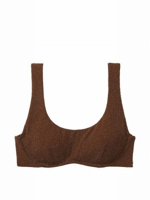Brown Victoria Secret Ganache Padded Bikini Top | ENJKQ2739