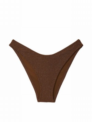 Brown Victoria Secret Ganache Shimmerzilian Bikini Bottom | QWEBZ7146