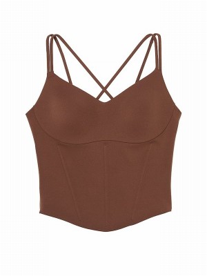 Brown Victoria Secret Ganache VS Elevate Corset Tops | TKAUQ5716