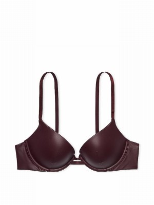 Brown Victoria Secret Push Up Faux Leather Push Up Bras | SZEBV9624