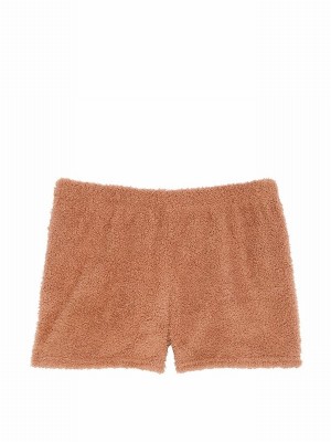 Brown Victoria Secret Toffee Cosy Knit Boxer Nightwear | IKGPM1947
