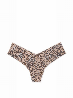 Brown / Leopard Victoria Secret High Leg Thong Underwear | HRCGS9174