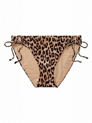 Brown / Leopard Victoria Secret Tie Side Bikini Bottom | KOGMQ0548