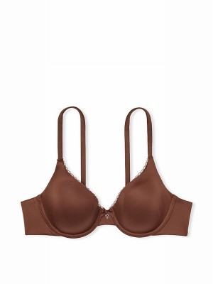 Dark Beige Victoria Secret Roast Nude Full Cup Bras | PLIGZ7035
