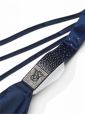 Dark Blue Victoria Secret TwiShine Strappy Back Satin Slip Lingerie | LAUMV3845