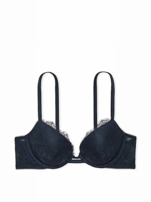 Dark Blue / Rose Victoria Secret TwPush Up Lace Bras | WZTRJ6523